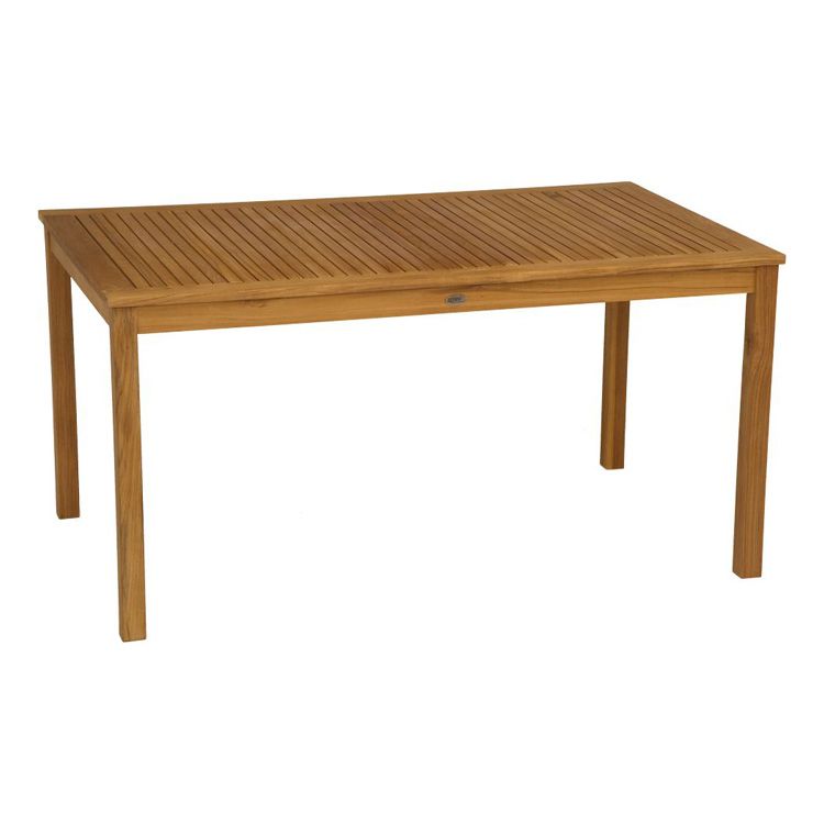 Hagebord Malaga teak 160x90 cm natur forfra