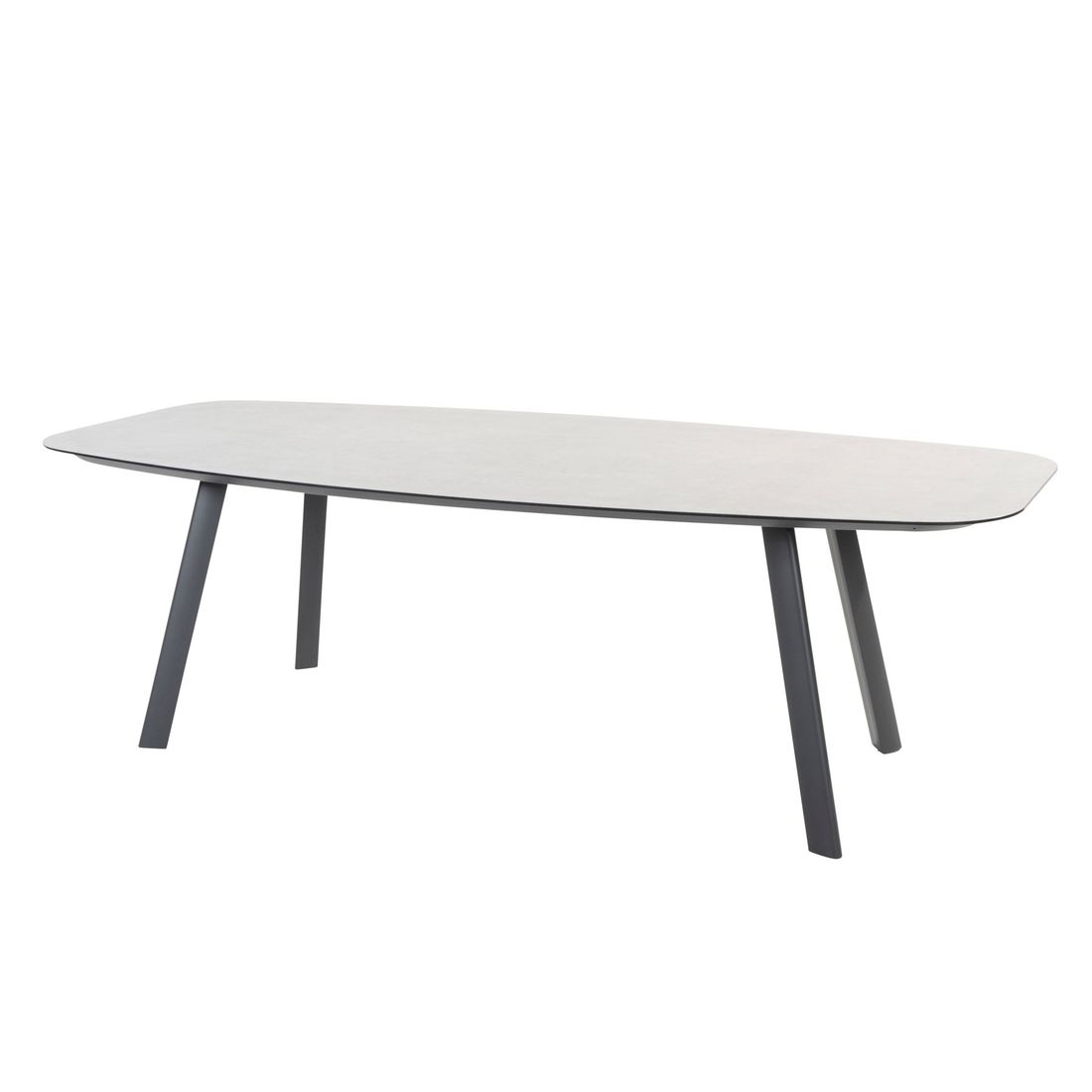 Hagebord Manolo 240x103 cm aluminium/glasskeramikk forfra