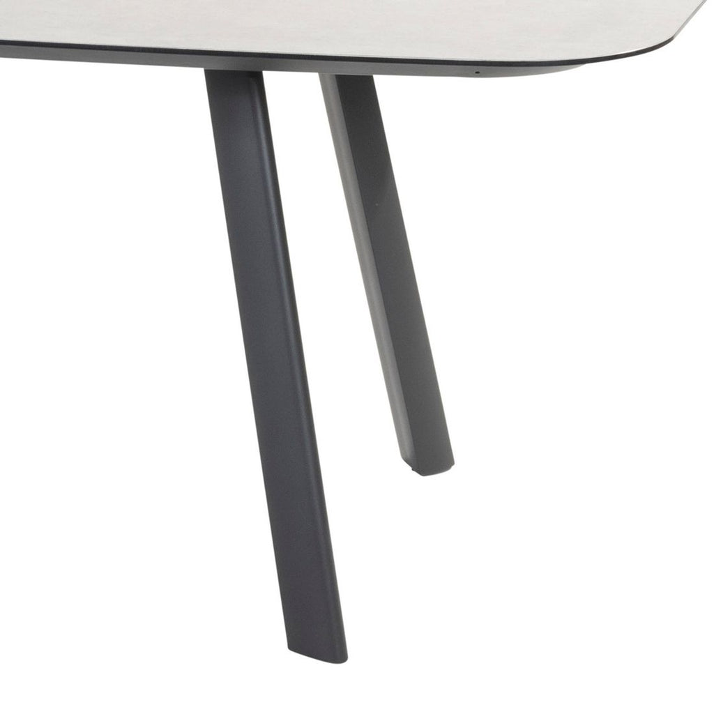 Hagebord Manolo 240x103 cm aluminium/glasskeramikk med stoler