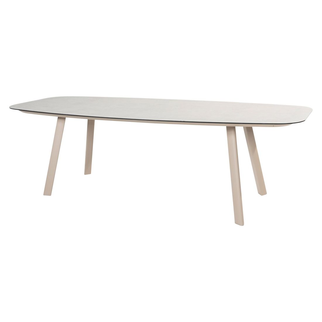 Hagebord Manolo aluminium/glasskeramikk 240x103 cm forfra
