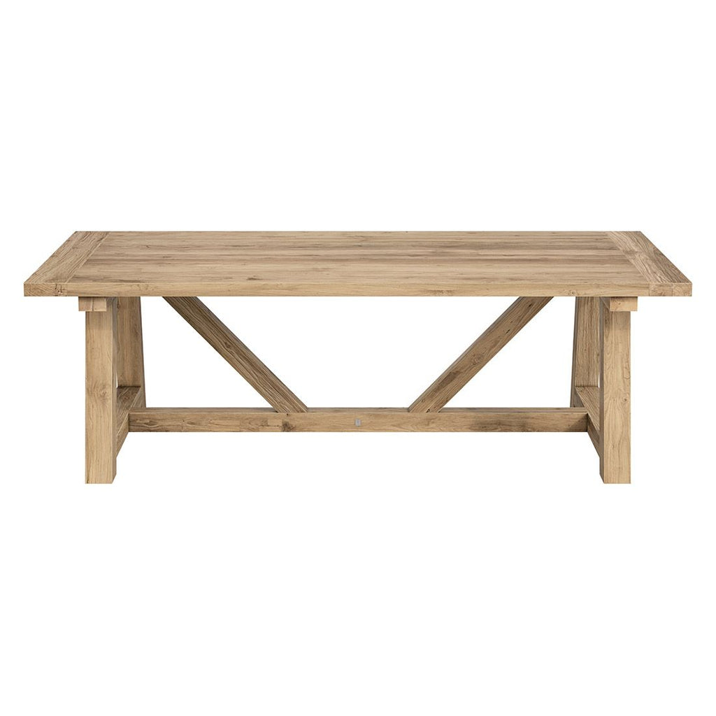 Detalj av bordplate på Hagebord Marbella 240x110cm resirkulert teak - OUTLIV