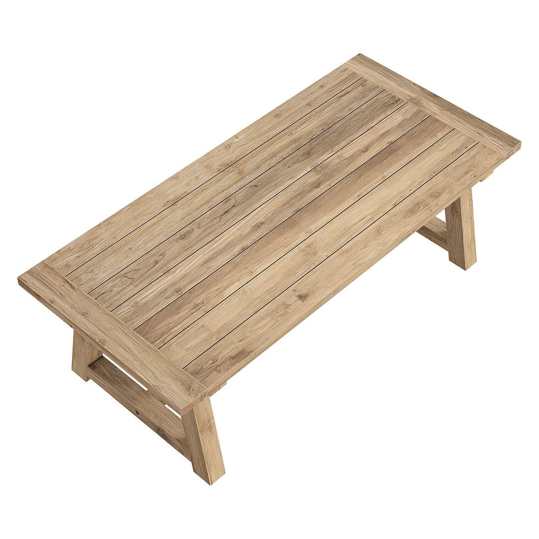 Montert Hagebord Marbella 240x110cm resirkulert teak - OUTLIV på terrasse