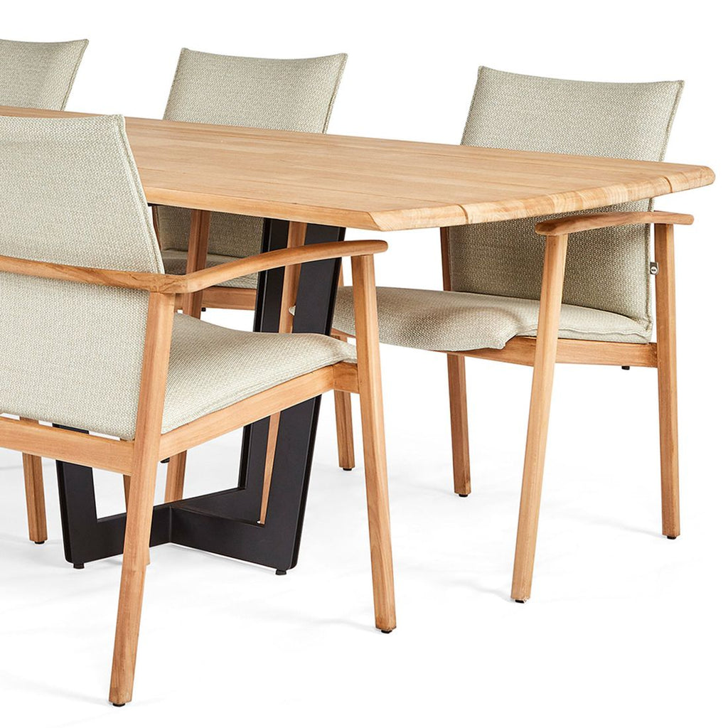 Hagebord Mataro 280x100 cm aluminium/teak bakside