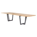 Hagebord Mataro 280x100 cm aluminium/teak forfra