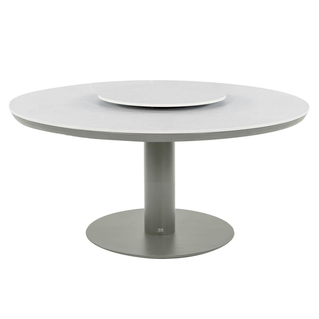 Hagebord Melville low dining Ø160 cm aluminium/keramikk bakside