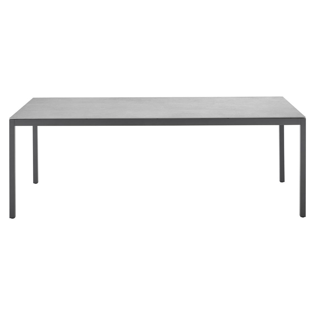 Hagebord Mia 160x100cm aluminium HPL detalj bordplate