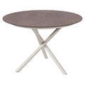 Hagebord Mikado Ø110 cm aluminium HPL Zebra forfra