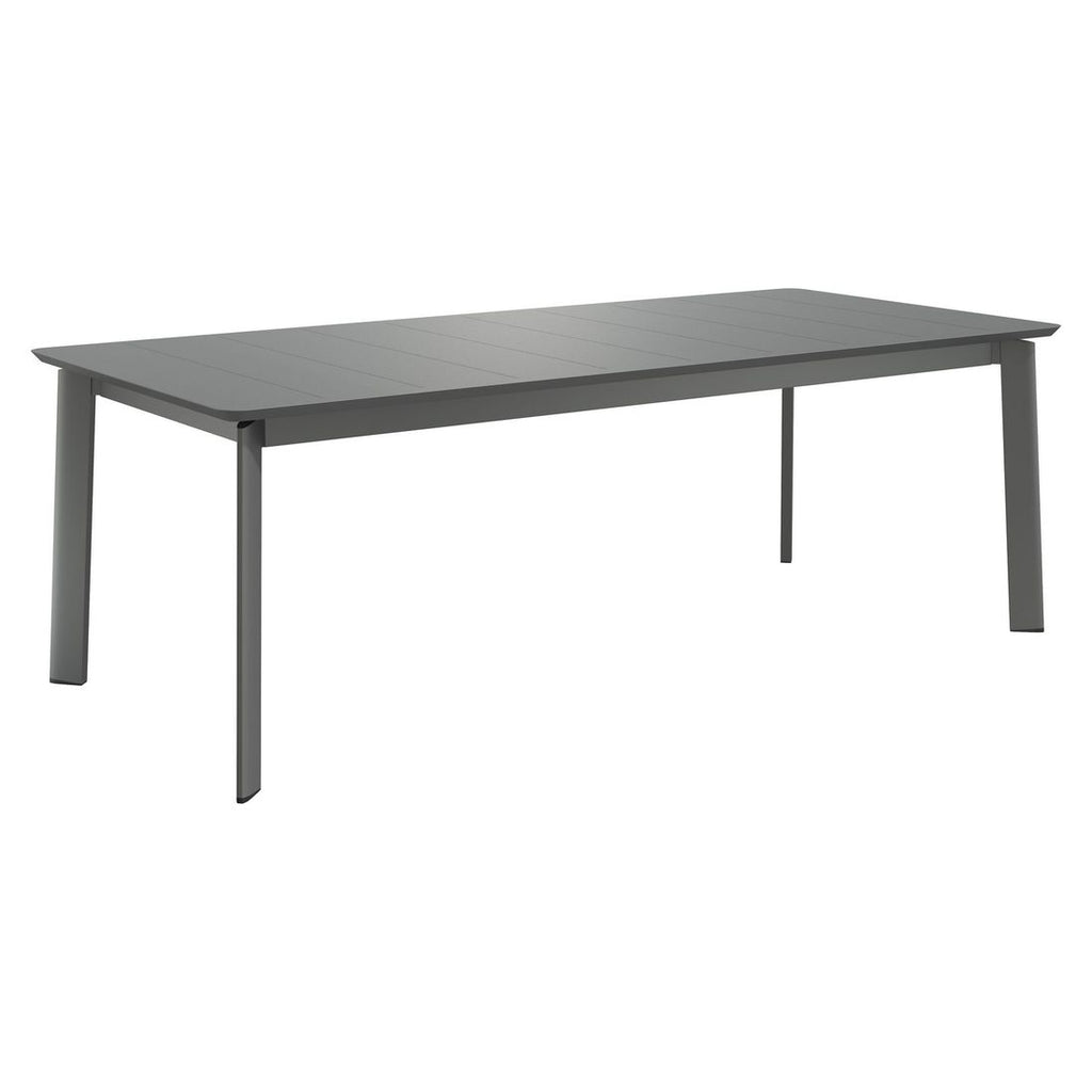 Hagebord Milano 220x100 cm aluminium antrasitt forfra