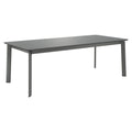 Hagebord Milano 220x100 cm aluminium antrasitt forfra