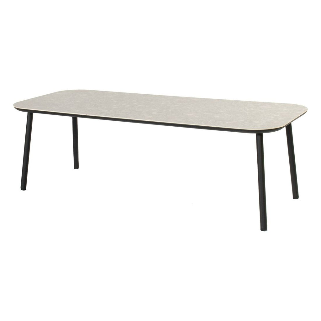 Hagebord Mivo 240x100 cm aluminium/sinterstein forfra