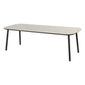 Hagebord Mivo 240x100 cm aluminium/sinterstein forfra
