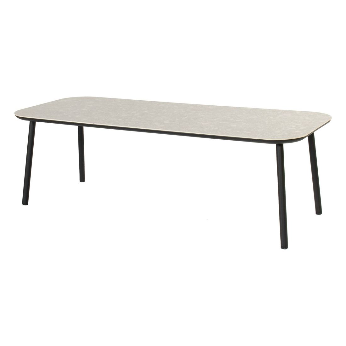 Hagebord Mivo 240x100 cm aluminium/sinterstein forfra