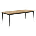 Hagebord Monet aluminium og resirkulert teak sett forfra