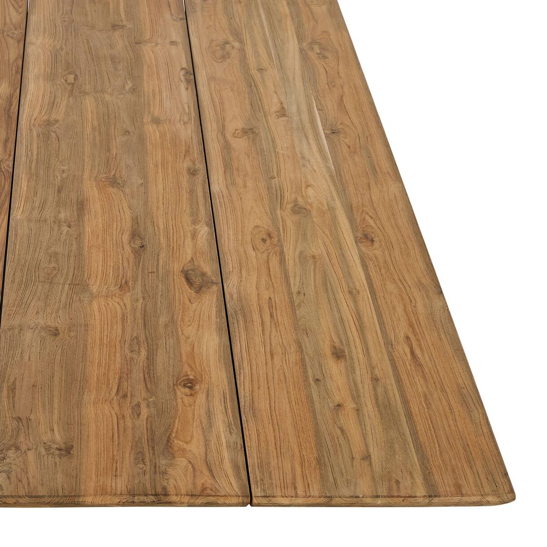 Montert Hagebord Negara rustfritt stål/resirkulert teak 160x90 cm på terrasse