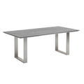 Hagebord Noah 180x95cm rustfritt stål/HPL i moderne design på terrasse