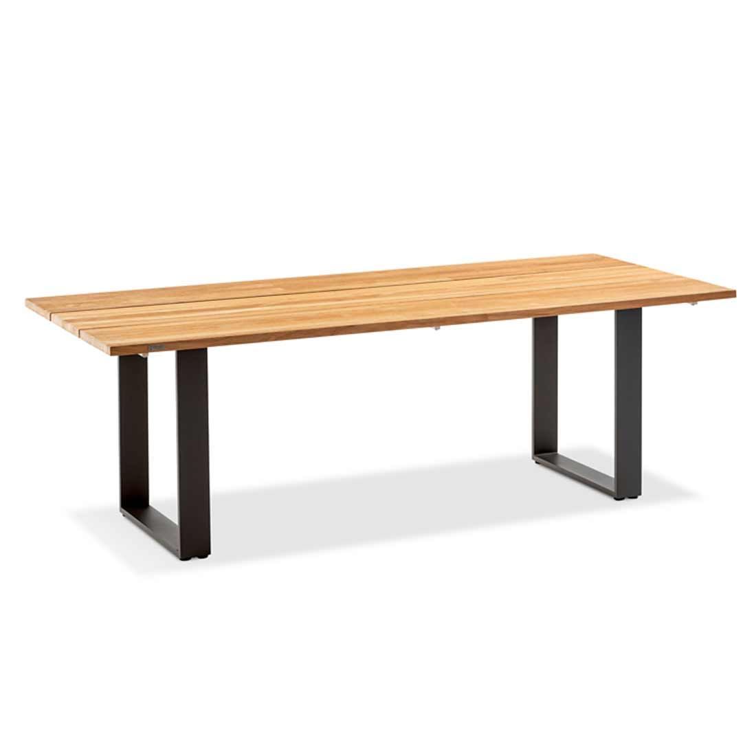 Hagebord Noah aluminium teak 200x95 cm forside