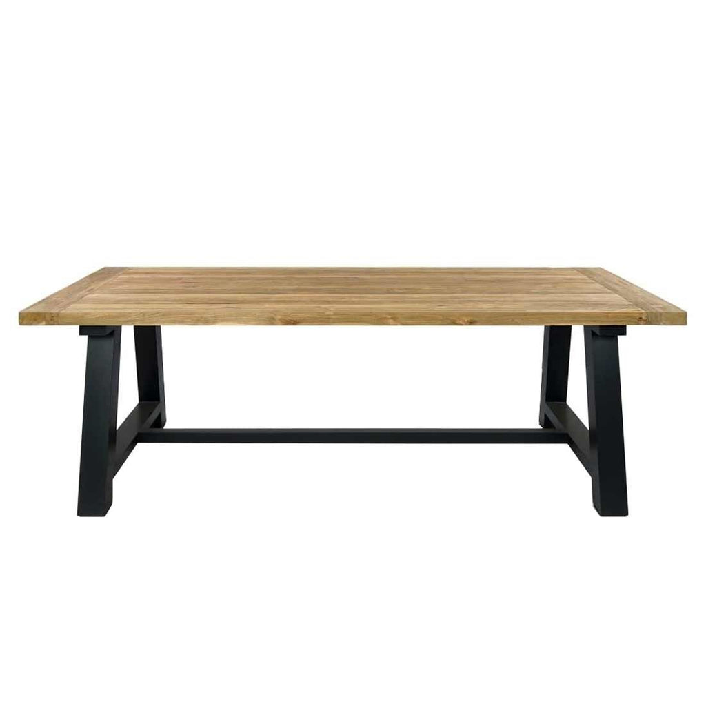 Hagebord Omaha aluminium/resirkulert teak 240x100 cm bakside