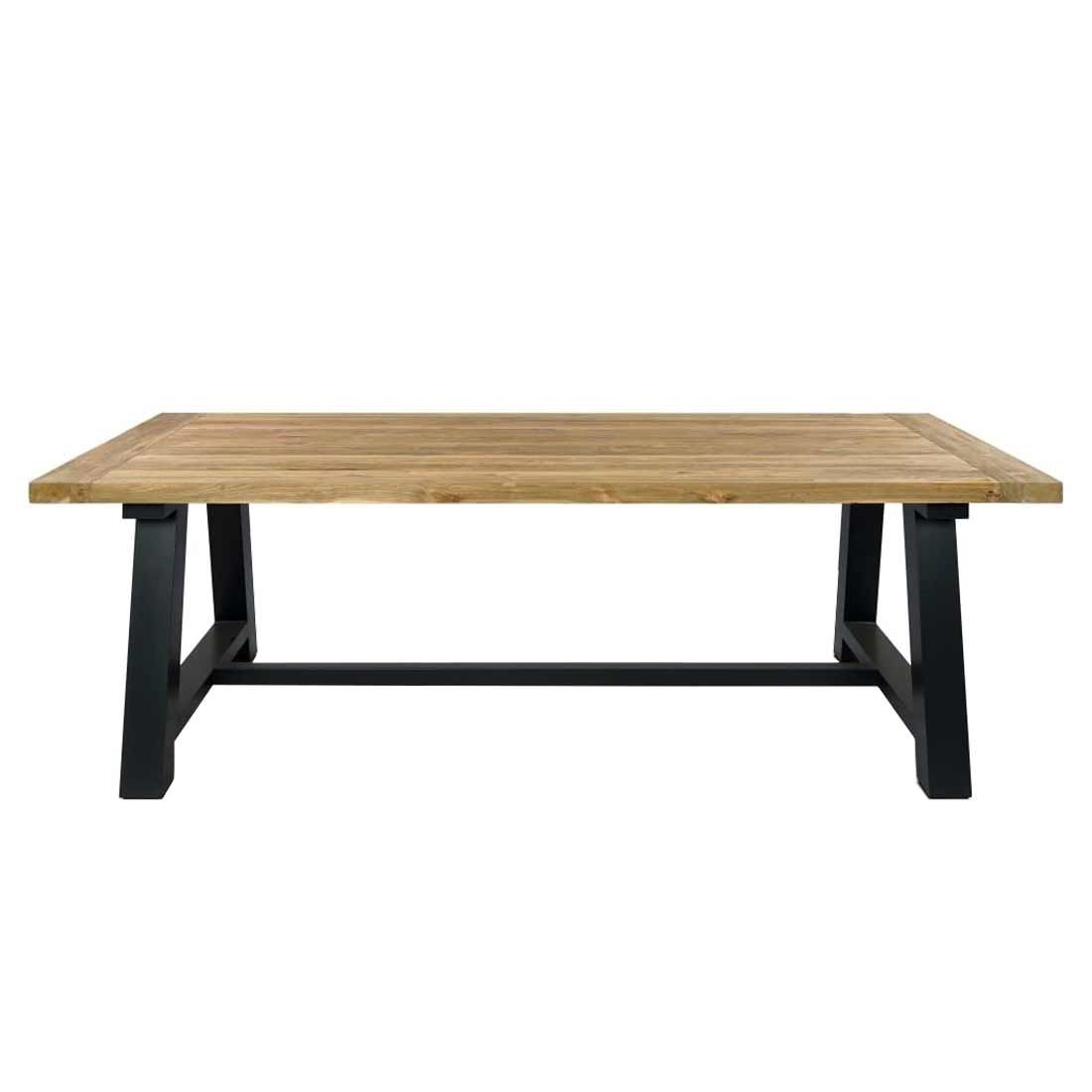 Hagebord Omaha aluminium/resirkulert teak 240x100 cm bakside