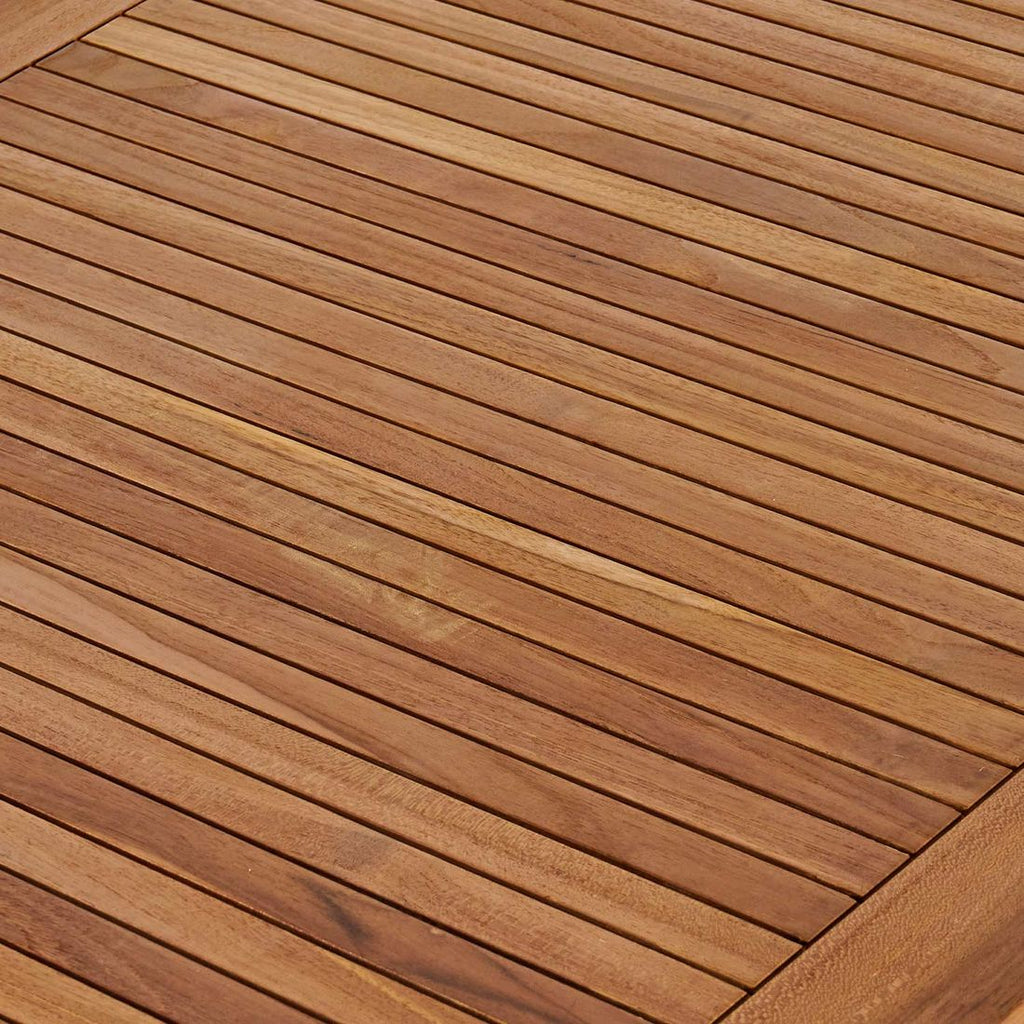 Nærbilde av teakmateriale på Hagebord Ontario 150x90 cm ECO-teak - OUTLIV