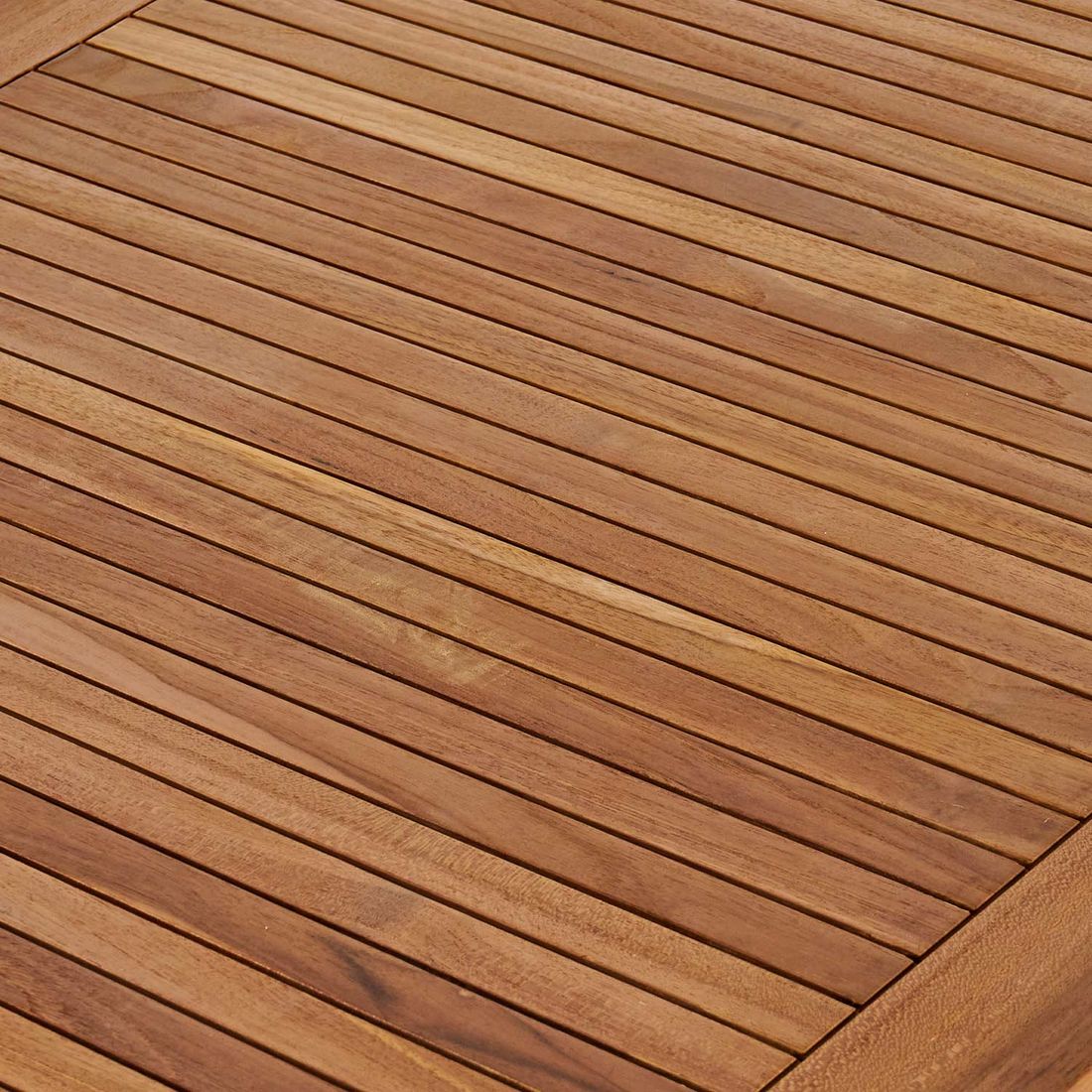 Nærbilde av teakmateriale på Hagebord Ontario 150x90 cm ECO-teak - OUTLIV