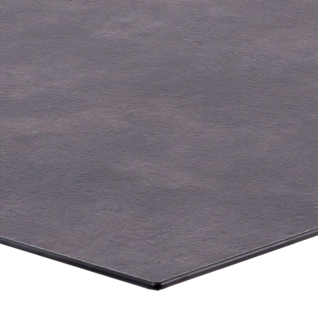 Detalj av Hagebord Opus 180x100 cm rustfritt stål HPL volcanic stone bordplate