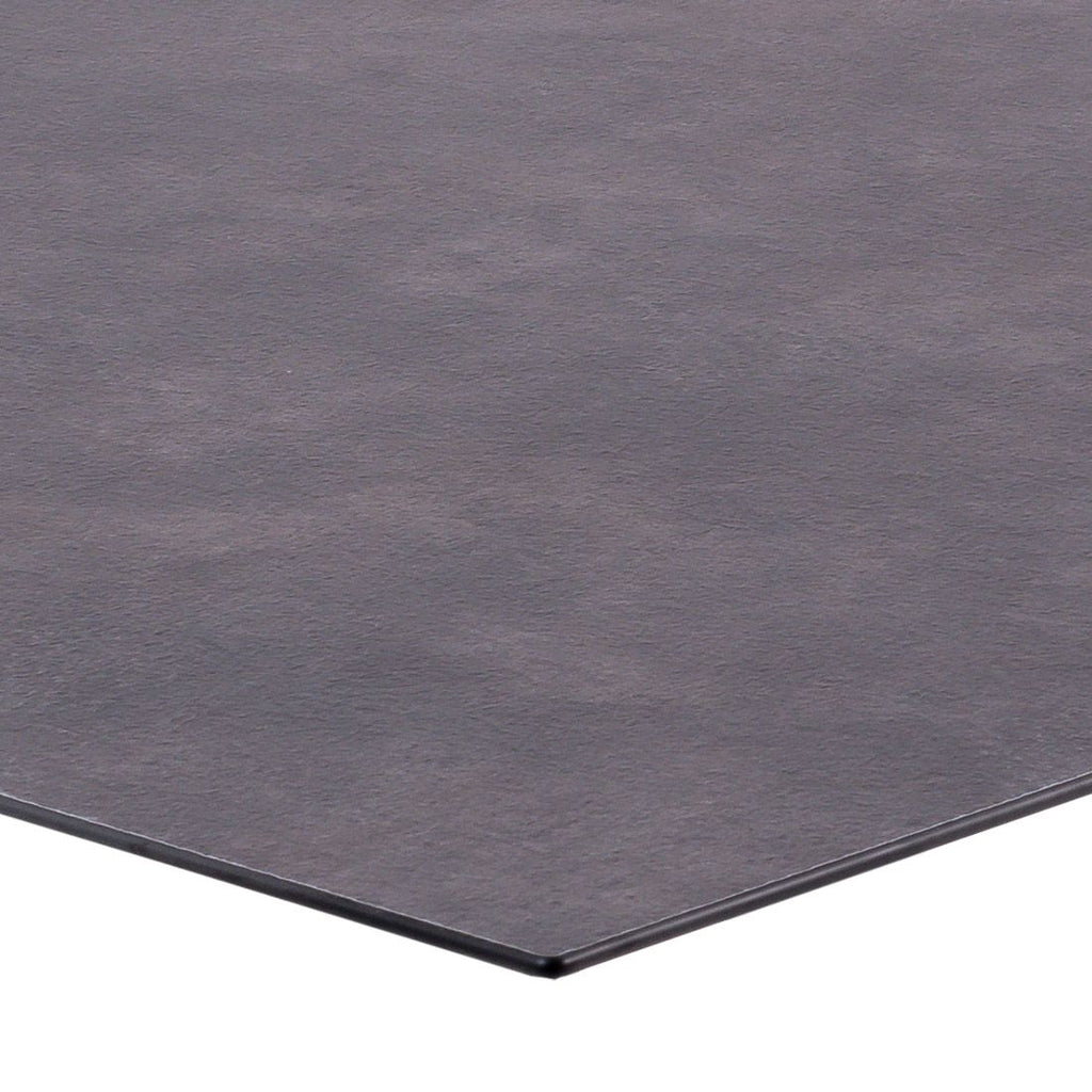 Hagebord Opus rustfritt stål HPL 160x90 cm volcanic stone nærbilde av bordplate