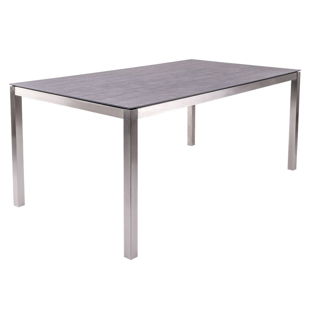 Hagebord Opus rustfritt stål HPL 180x100 cm front