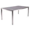 Hagebord Opus rustfritt stål HPL 180x100 cm front