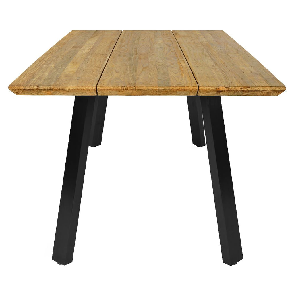 Hagebord Orleans rustfritt stål/teak 180x90 cm bakside