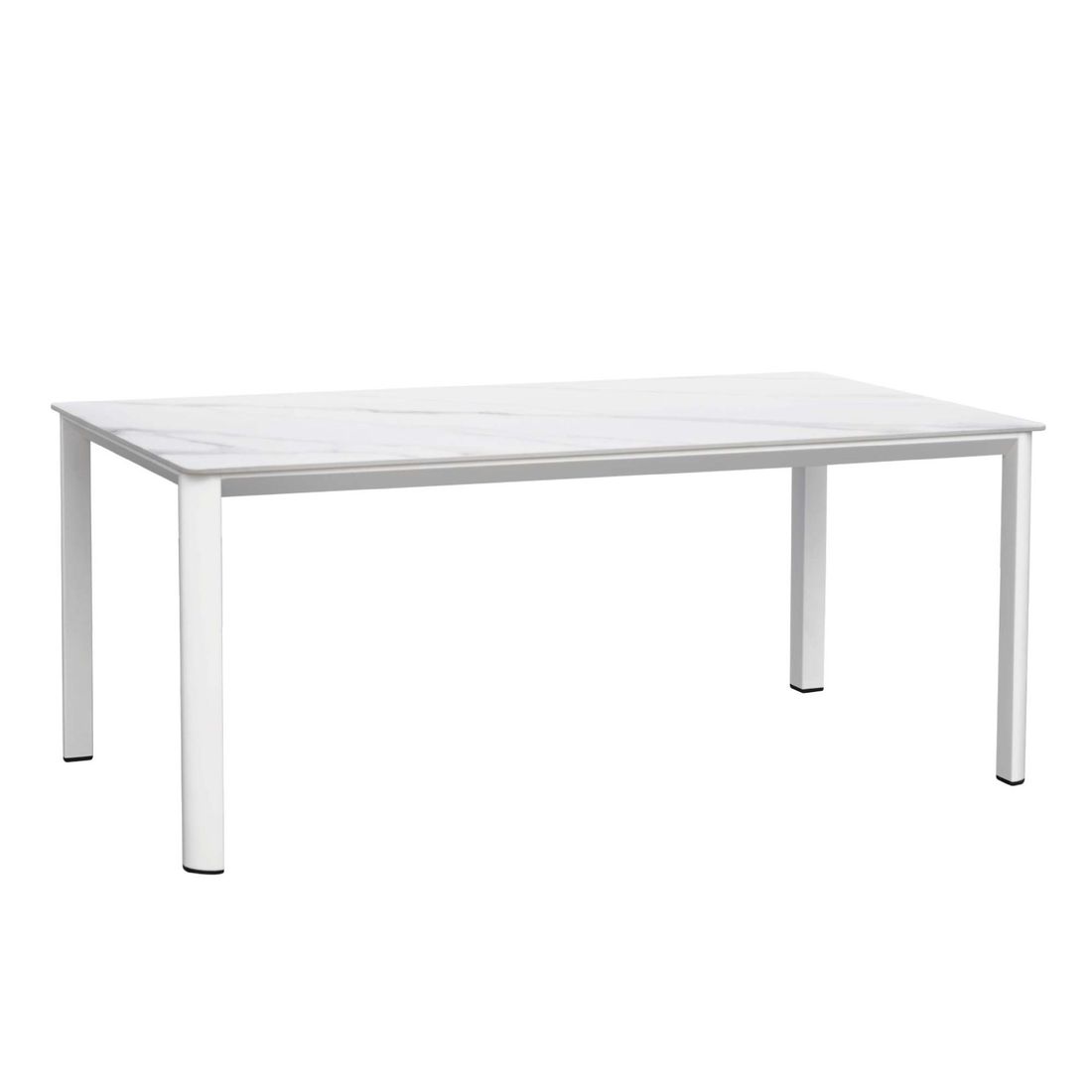 Hagebord Palermo aluminium/sinterstein 180x90 cm ivory bakside