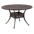 Hagebord Palermo Ø120 cm støpt aluminium bronse - Hartman for hagebruk