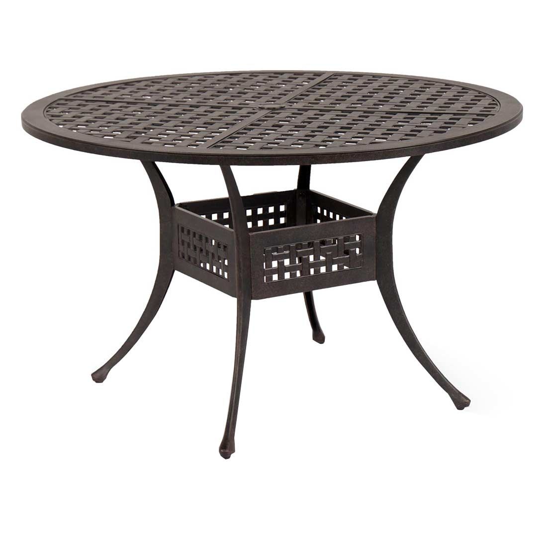 Hagebord Palermo Ø120 cm støpt aluminium bronse - Hartman for hagebruk