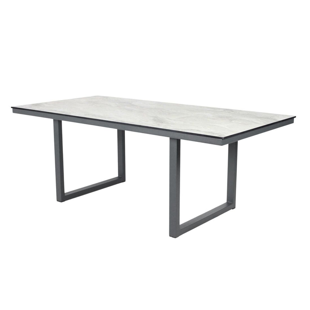 Hagebord Pandora 200x100 cm aluminium HPL antrasitt forfra