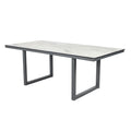 Hagebord Pandora 200x100 cm aluminium HPL antrasitt forfra
