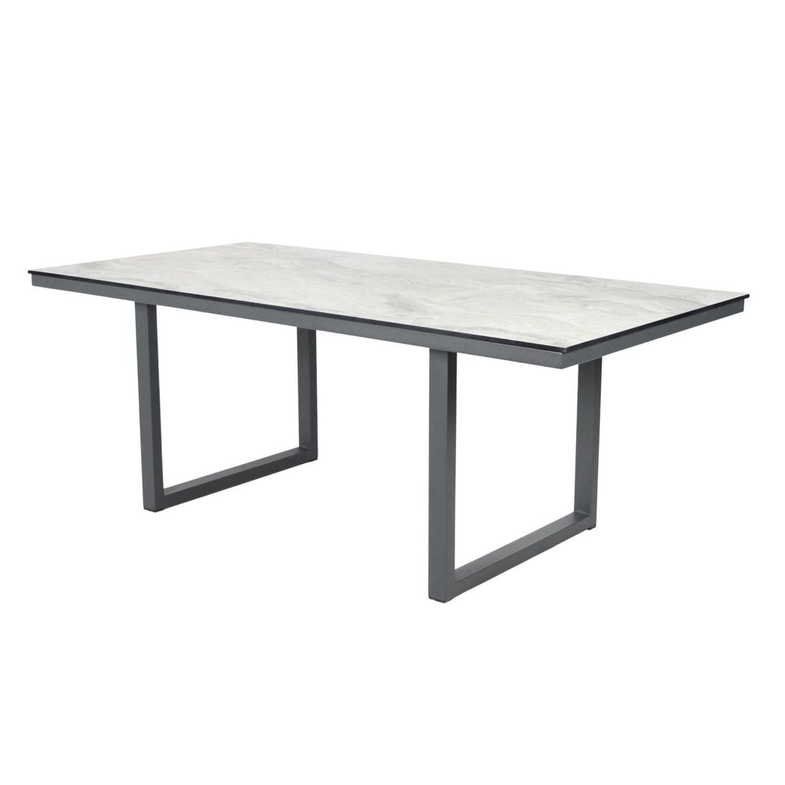 Hagebord Pandora 200x100 cm aluminium HPL antrasitt forfra