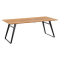 Hagebord Portugal 160x95 cm stål/teak forfra