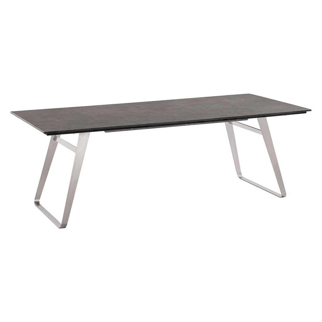 Hagebord Portugal 220x95 cm rustfritt stål/HPL forside