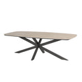 Hagebord Prado 240x105 cm rustfritt stål/keramikk forfra