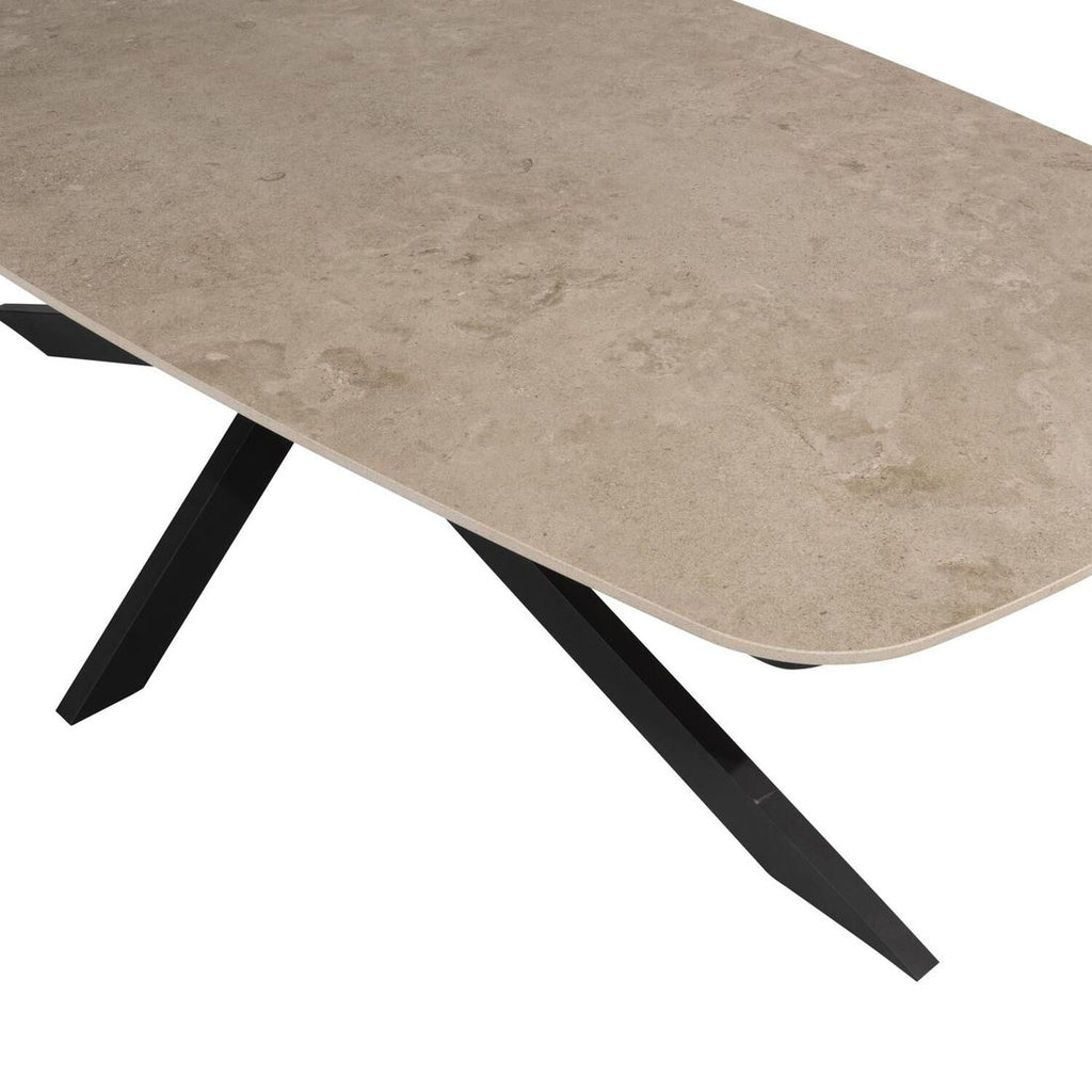 Oversikt over Hagebord Prado 240x105 cm rustfritt stål/keramikk i hagemiljø
