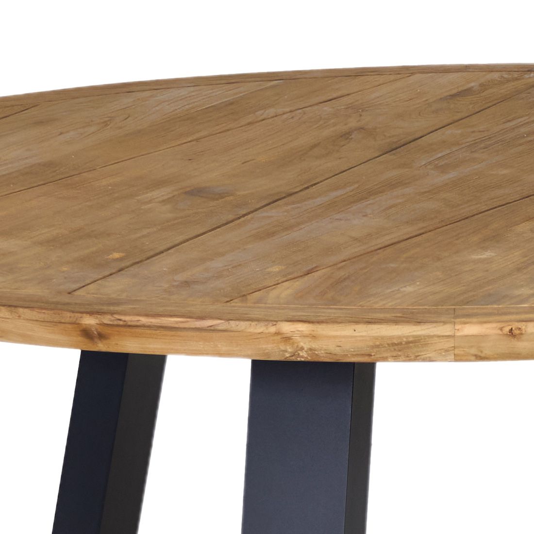 Hagebord Prag rundt Ø150 cm aluminium/teak - OUTLIV nærbilde bordplate