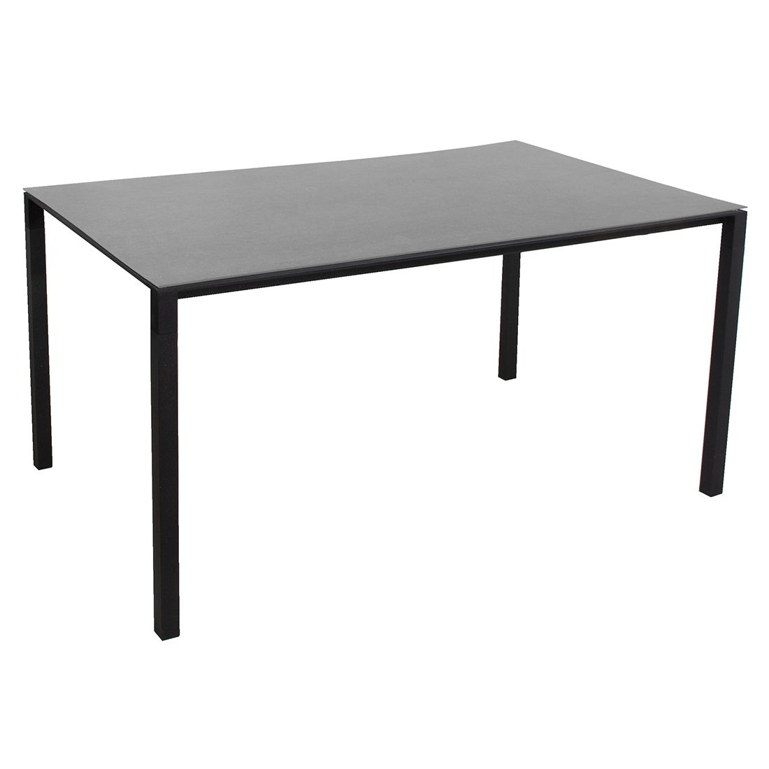Hagebord Pure 150x90 cm aluminium/keramikk lava grey fra Cane-Line, oversikt forfra