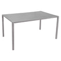 Hagebord Pure 150x90 cm aluminium/keramikk lys grå forside