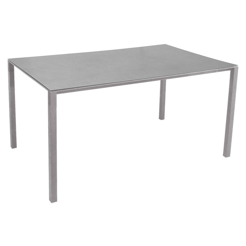 Hagebord Pure 150x90 cm aluminium/keramikk lys grå forside
