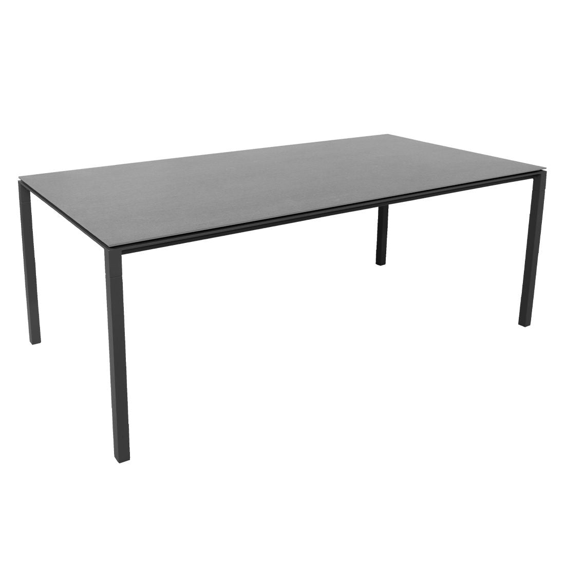 Hagebord Pure 200x100 cm aluminium/keramikk lava grey fra Cane-Line