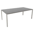 Hagebord Pure 200x100 cm aluminium/keramikk taupe front