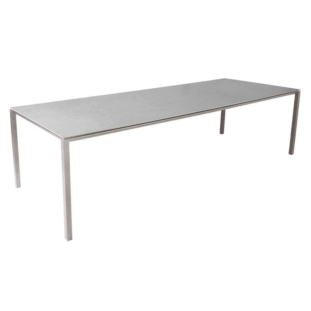 Hagebord Pure 280x100 cm aluminium/keramikk taupe front