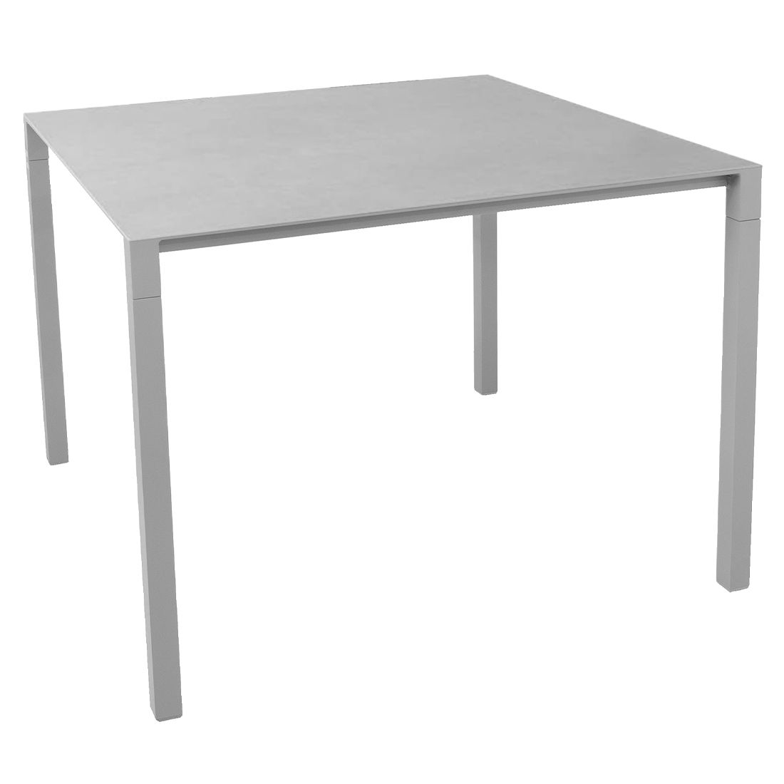 Hagebord Pure aluminium/keramikk 100x100 cm lysgrå fra Cane-Line sett forfra