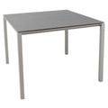 Hagebord Pure aluminium/keramikk 100x100 cm taupe/basalt for hagebruk