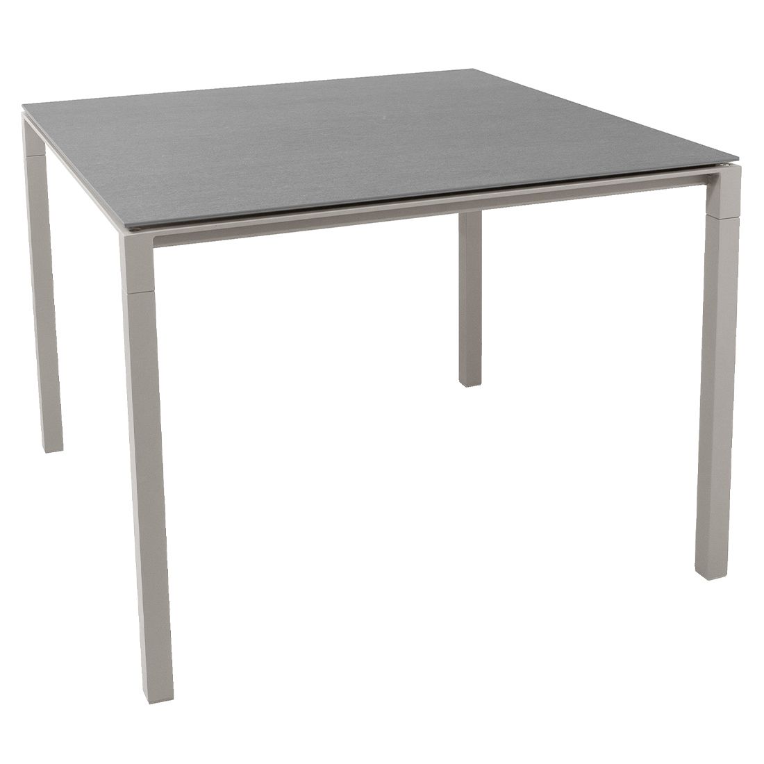 Hagebord Pure aluminium/keramikk 100x100 cm taupe/basalt for hagebruk