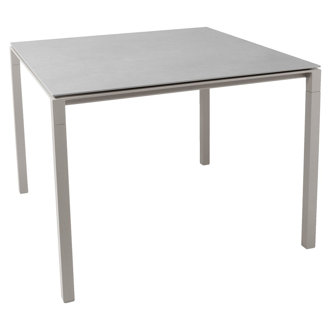 Hagebord Pure aluminium/keramikk 100x100 cm taupe med keramisk bordplate